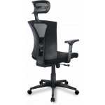 sillon de oficina brasilia ergonomico syncro malla negra asiento tejido negro 4
