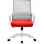 sillon de oficina clifford blanco malla gris tejido rojo 1