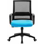 sillon de oficina clifford negro malla negra y tejido azul claro 1