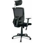 sillon de oficina estambul ergonomico basculante malla negra asiento tejido negro 4