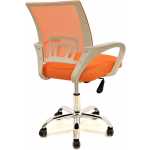 sillon de oficina fiss new blanco gas basculante malla y tejido naranja 2