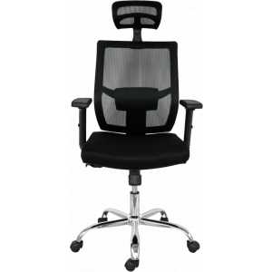 sillon de oficina honolulu ergonomico syncro malla negra asiento tejido negro 1