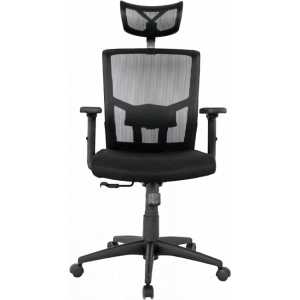sillon de oficina nairobi ergonomico syncro malla negra asiento tejido negro 1