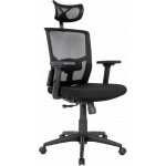 sillon de oficina nairobi ergonomico syncro malla negra asiento tejido negro