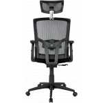 sillon de oficina nairobi ergonomico syncro malla negra asiento tejido negro 3