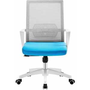 sillon de oficina risley blanco malla gris tejido azul claro 1