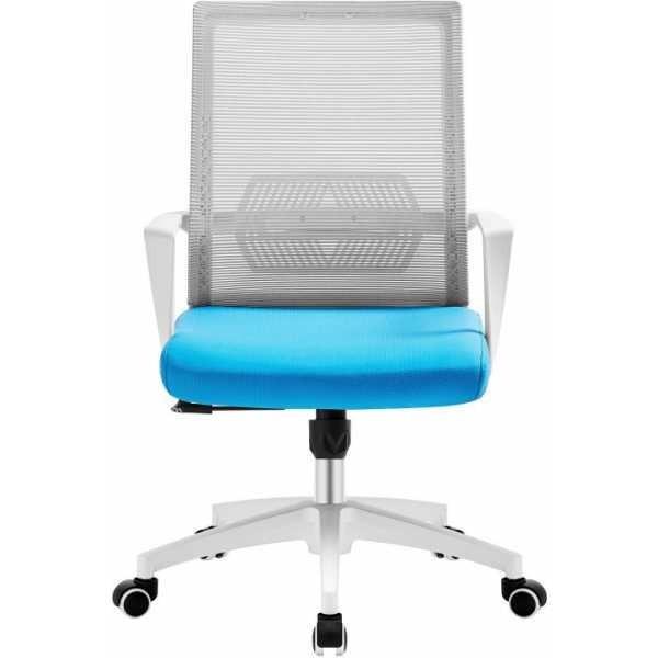 sillon de oficina risley blanco malla gris tejido azul claro 1