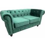 sofa chester premium 2 plazas tapizado velvet esmeralda 1