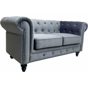sofa chester premium 2 plazas tapizado velvet gris 1