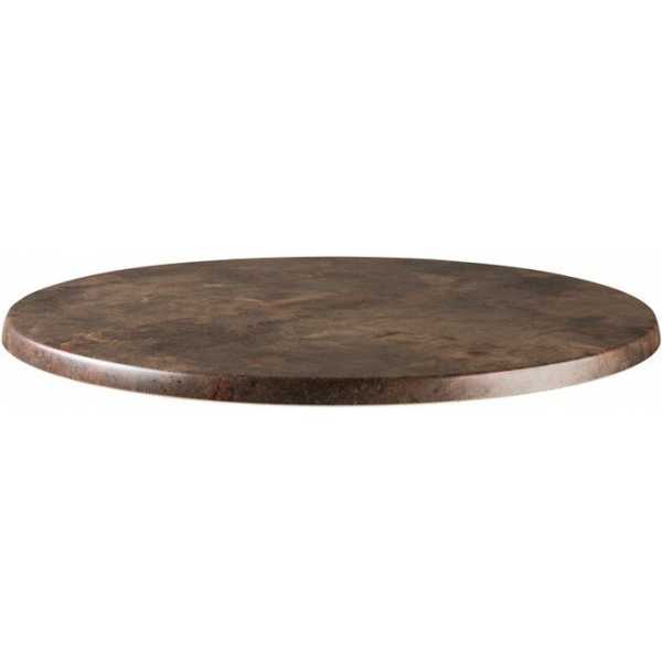 tablero de mesa werzalit sm marron oxido 223 60 cms de diametro